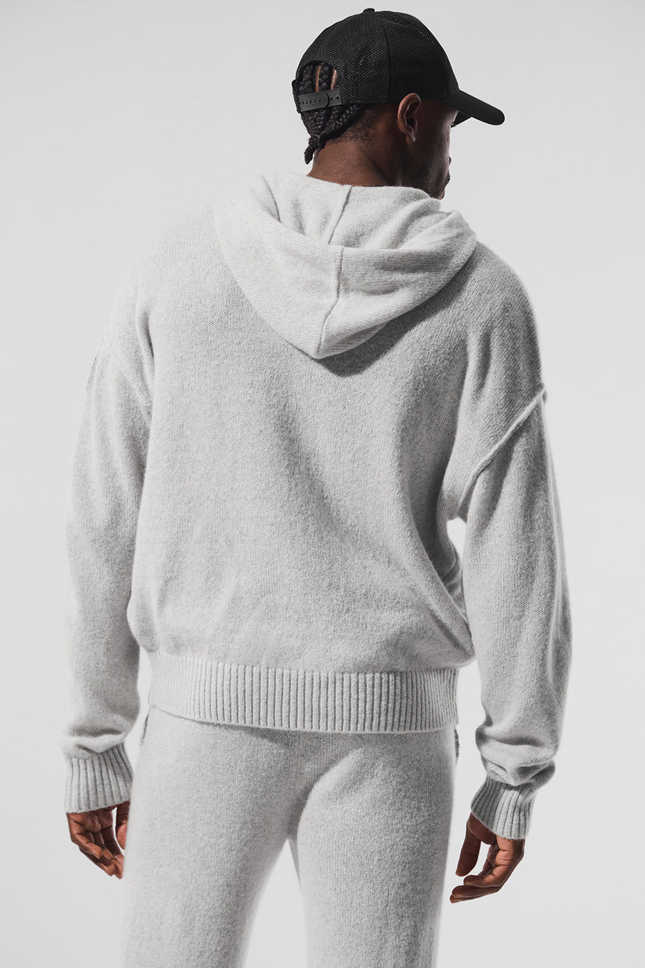 New Class Cashmere Full Zip Hooded Sweatshirt — Pearl Grey Heather