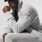 New Class Cashmere Full Zip Hooded Sweatshirt — Pearl Grey Heather