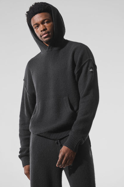 New Class Cashmere Hooded Sweatshirt — Black