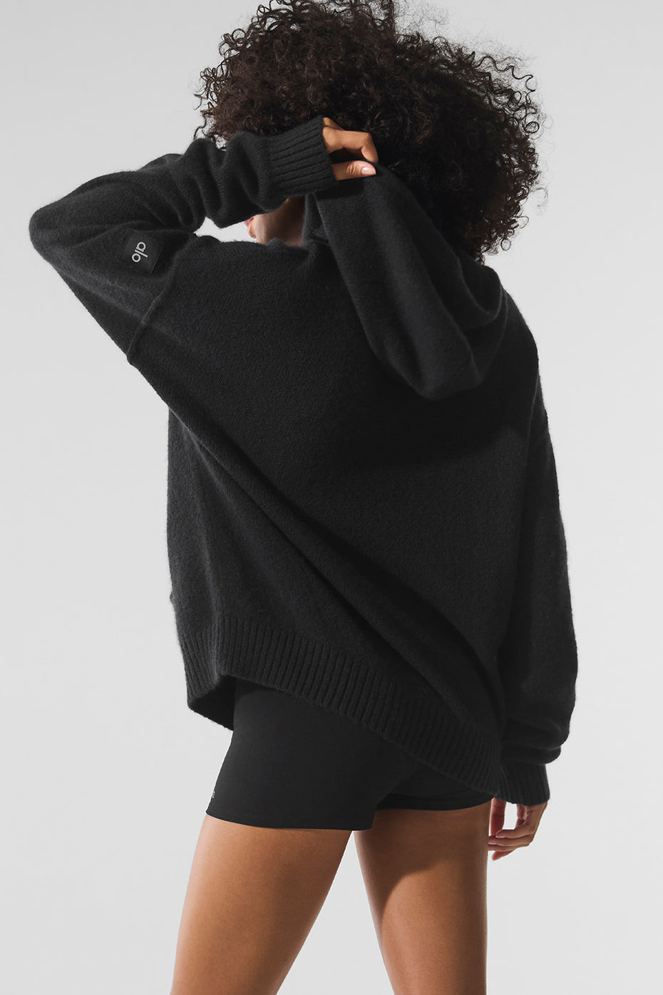 New Class Cashmere Hooded Sweatshirt — Black