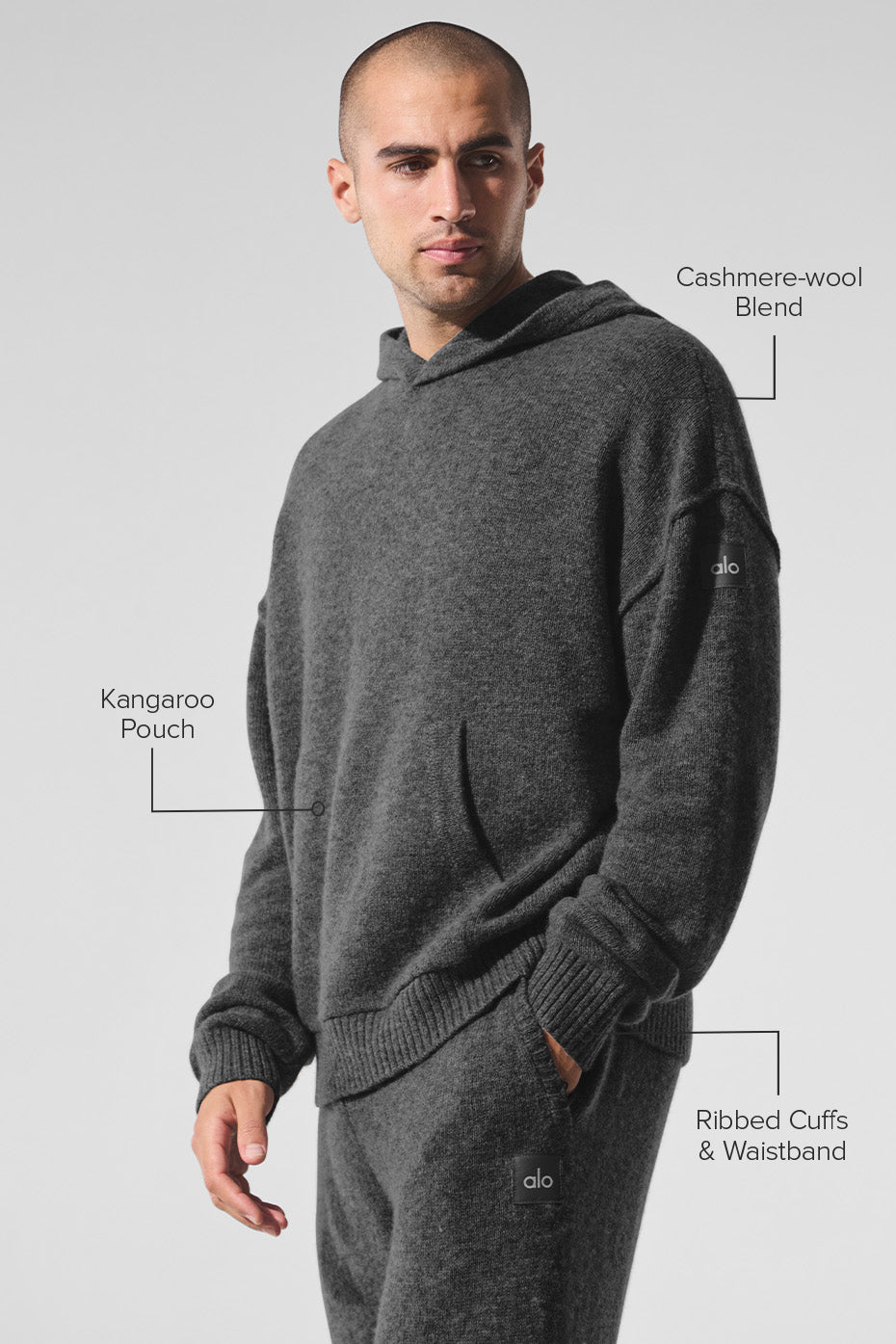 New Class Cashmere Hooded Sweatshirt — Platinum Grey