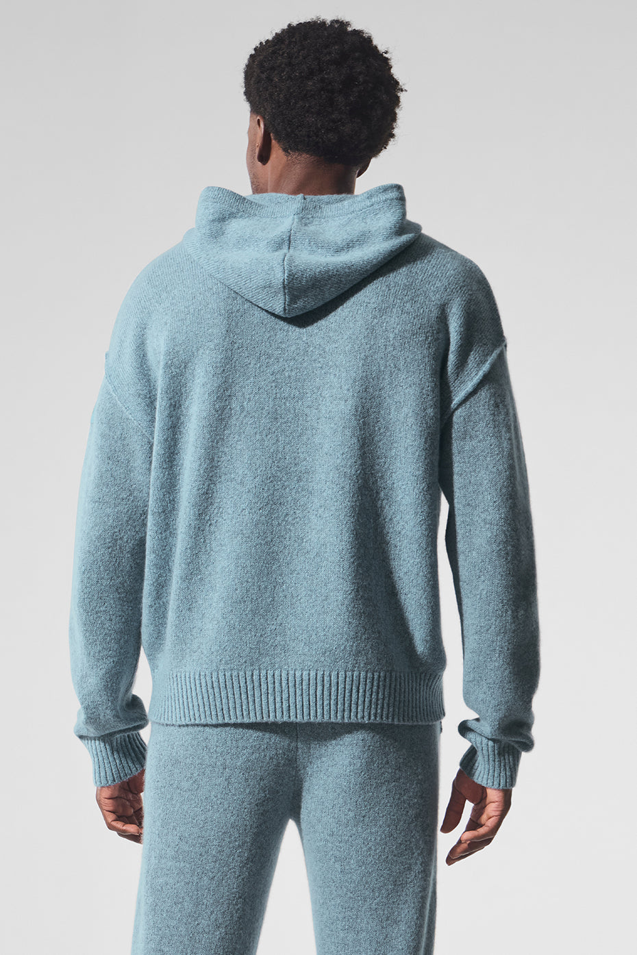 New Class Cashmere Hooded Sweatshirt — Celestial Blue Granite Heather