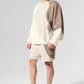 Make Waves Crew Neck Crew Sweatshirt — Ivory/Bone/Gravel