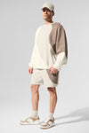 Make Waves Crew Neck Crew Sweatshirt — Ivory/Bone/Gravel