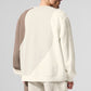 Make Waves Crew Neck Crew Sweatshirt — Ivory/Bone/Gravel