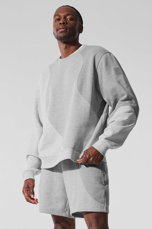 Make Waves Crew Neck Crew Sweatshirt — Athletic Heather Grey Tonal