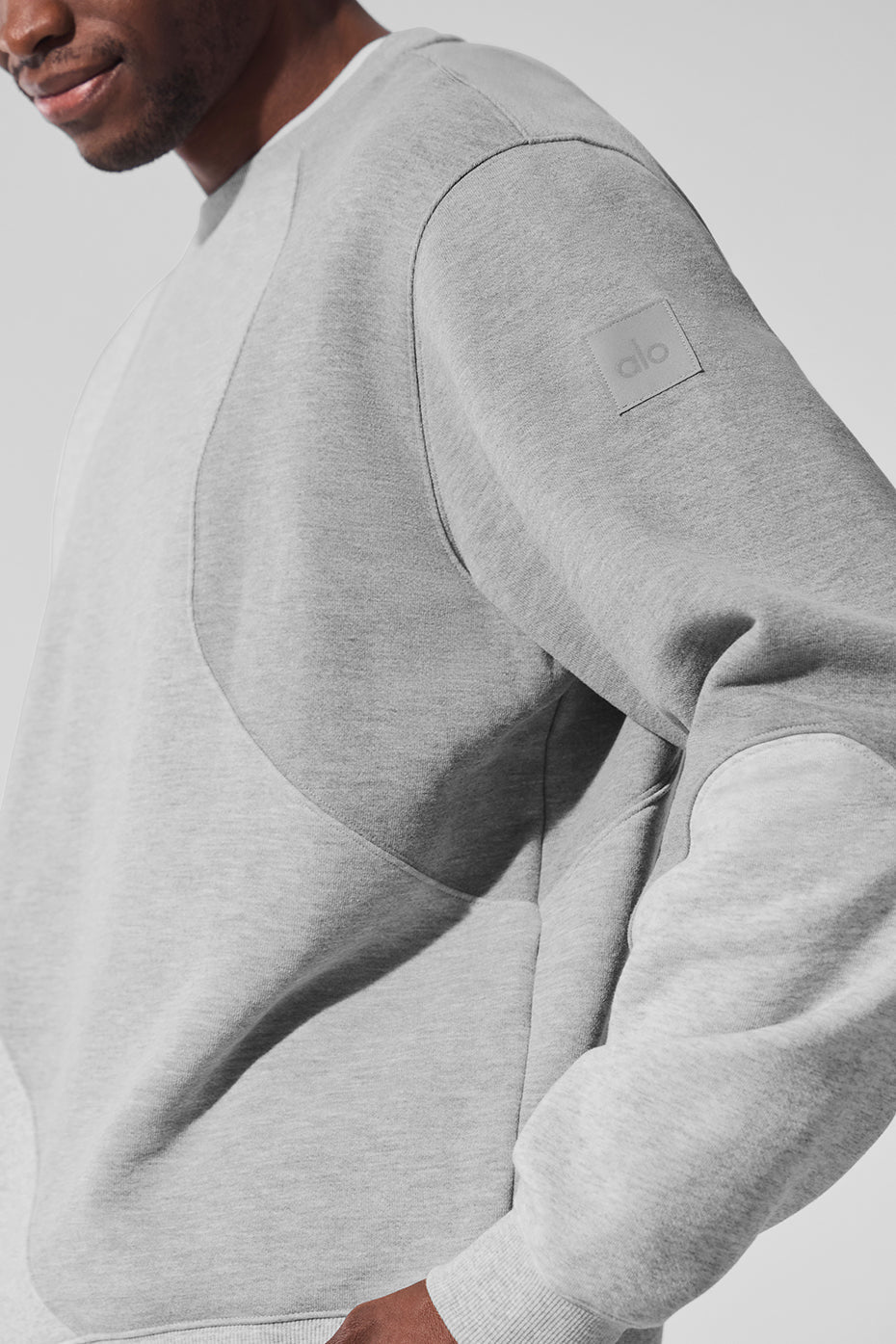 Make Waves Crew Neck Crew Sweatshirt — Athletic Heather Grey Tonal