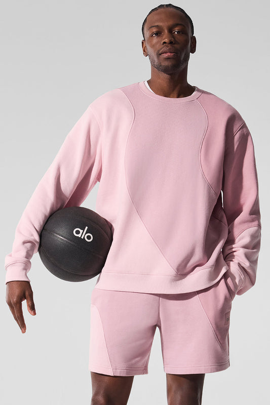 Make Waves Crew Neck Crew Sweatshirt — Sunset Pink Tonal