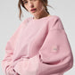 Make Waves Crew Neck Crew Sweatshirt — Sunset Pink Tonal
