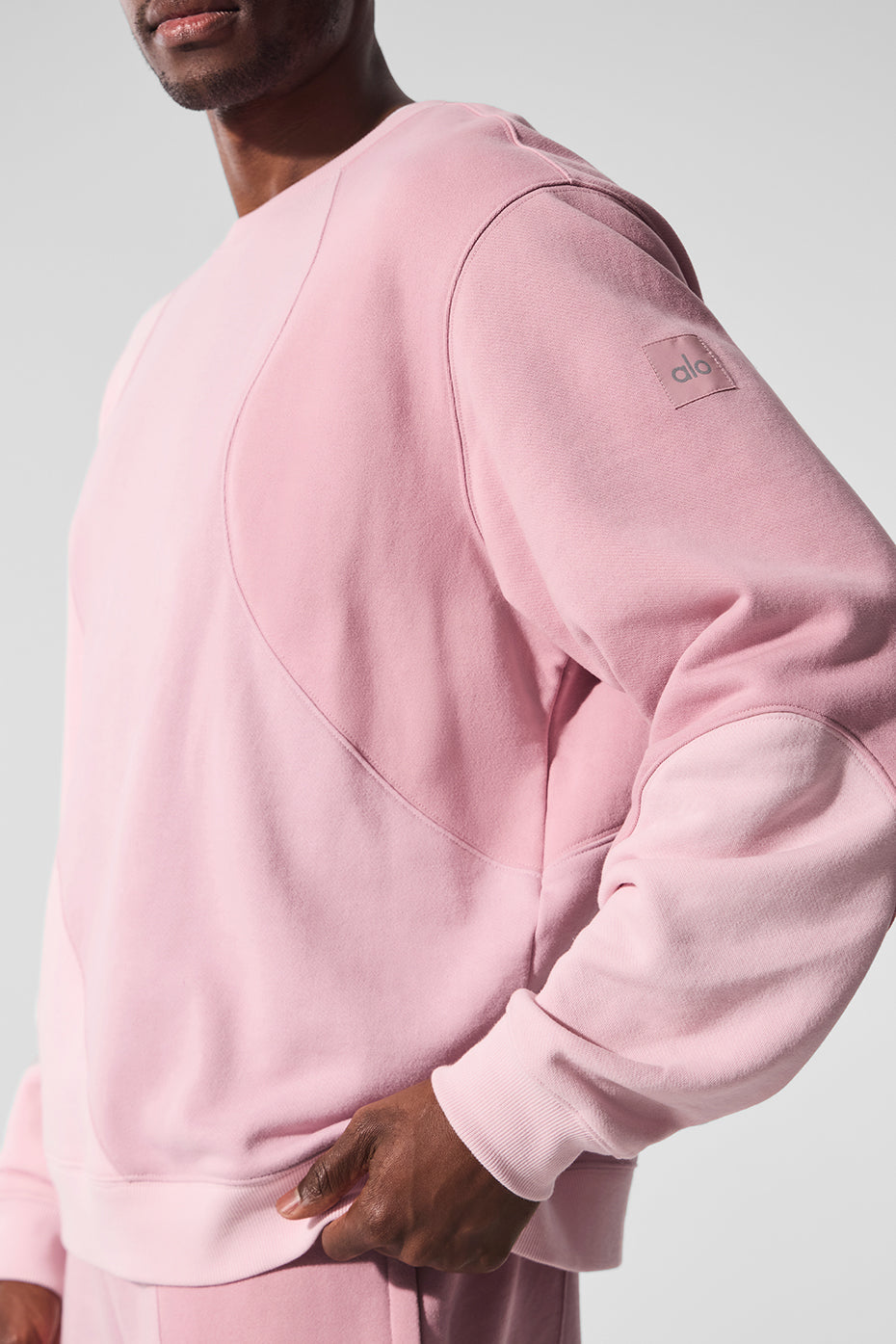 Make Waves Crew Neck Crew Sweatshirt — Sunset Pink Tonal