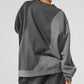 Make Waves Crew Neck Crew Sweatshirt — Dark Heather Grey Tonal