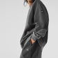 Make Waves Crew Neck Crew Sweatshirt — Dark Heather Grey Tonal