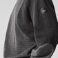 Make Waves Crew Neck Crew Sweatshirt — Dark Heather Grey Tonal