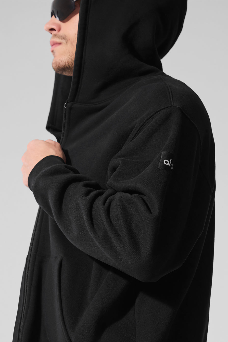 Renown Heavy Weight Full Zip Hooded Sweatshirt — Black