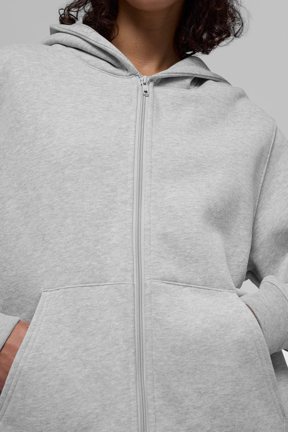 Renown Heavy Weight Full Zip Hooded Sweatshirt — Athletic Heather Grey