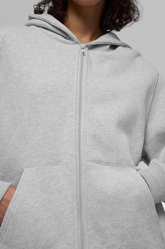 Renown Heavy Weight Full Zip Hooded Sweatshirt — Athletic Heather Grey