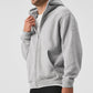 Renown Heavy Weight Full Zip Hooded Sweatshirt — Athletic Heather Grey