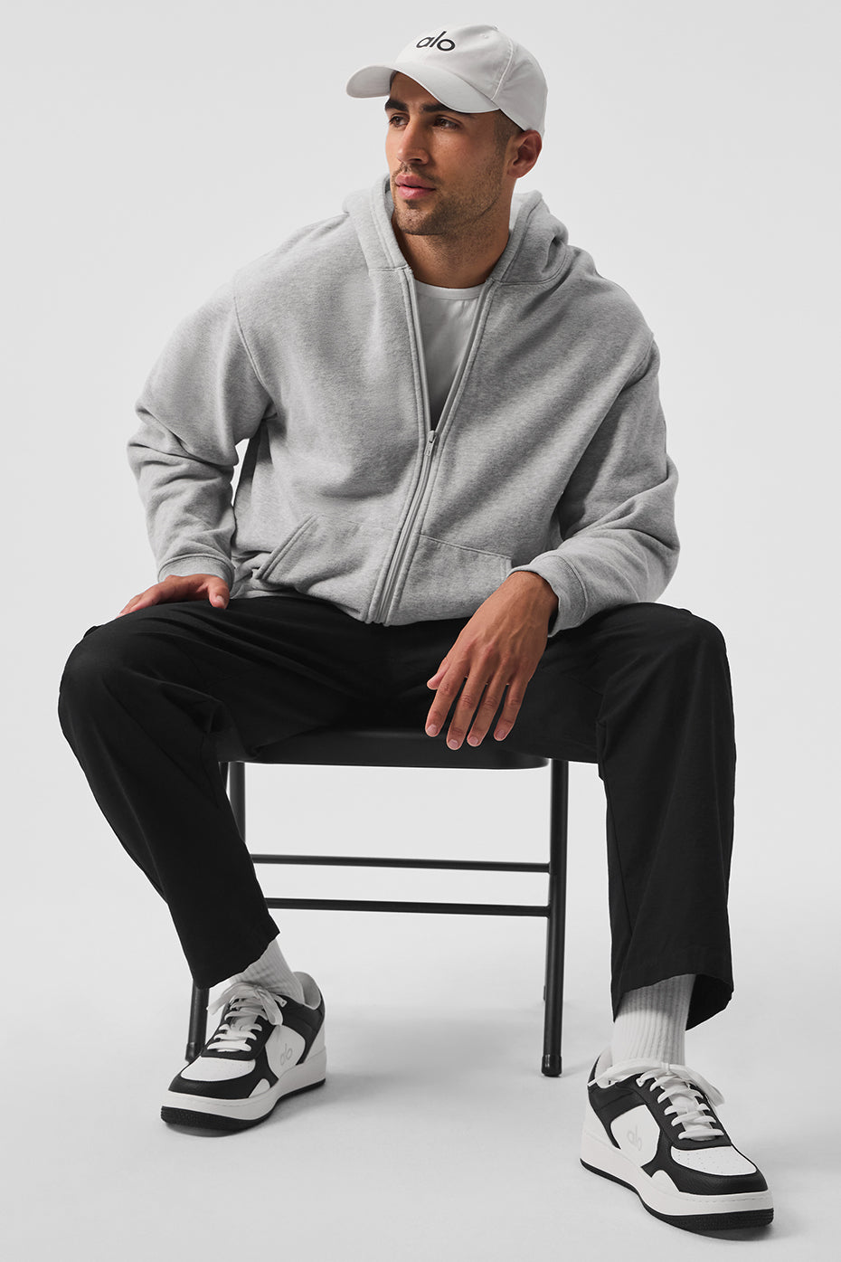 Renown Heavy Weight Full Zip Hooded Sweatshirt — Athletic Heather Grey