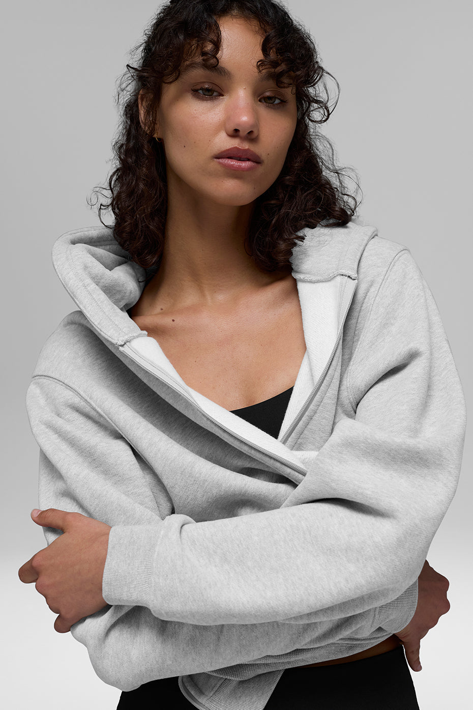 Renown Heavy Weight Full Zip Hooded Sweatshirt — Athletic Heather Grey