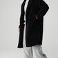 Oversized Sherpa Trench — Black