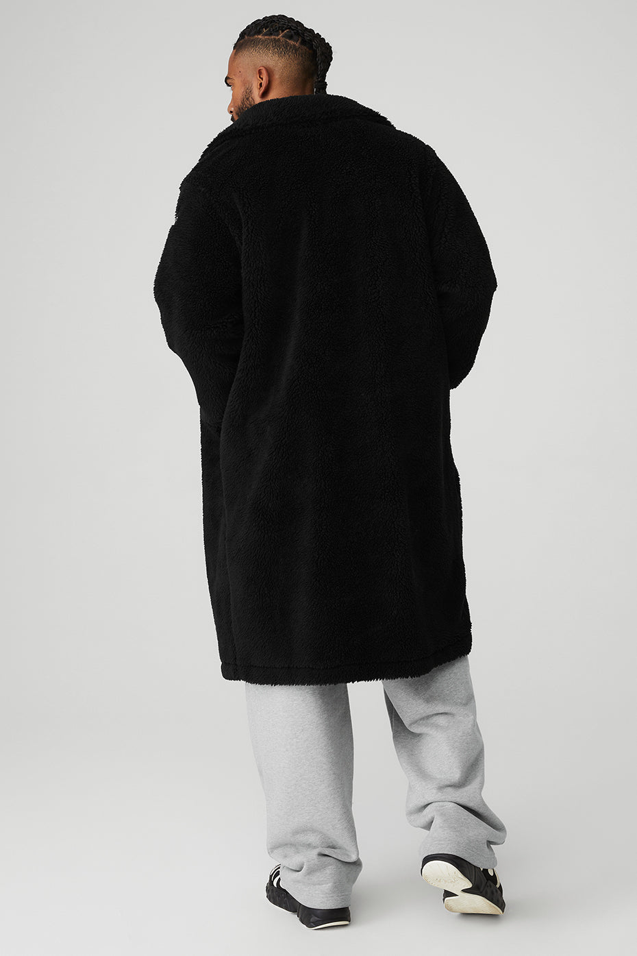 Oversized Sherpa Trench — Black