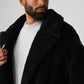 Oversized Sherpa Trench — Black
