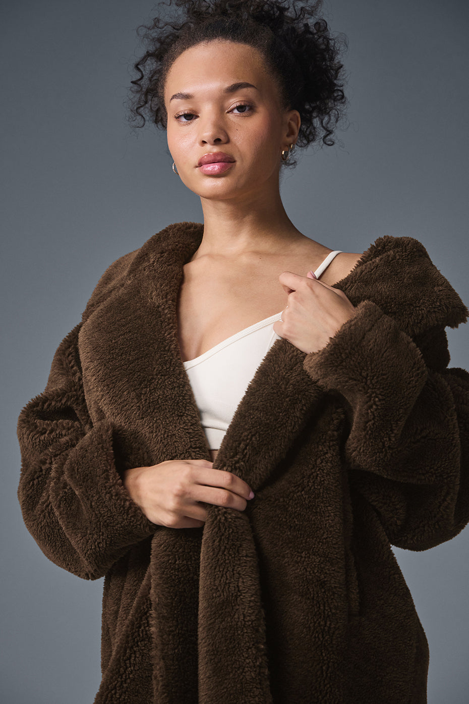 Oversized Sherpa Trench — Espresso