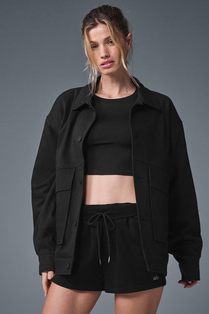Unisex One Up Zip Jacket — Black