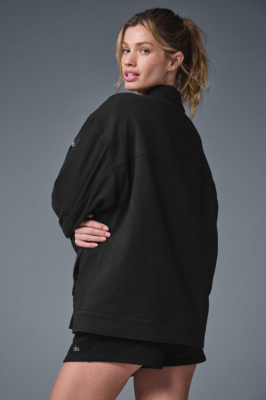 Unisex One Up Zip Jacket — Black