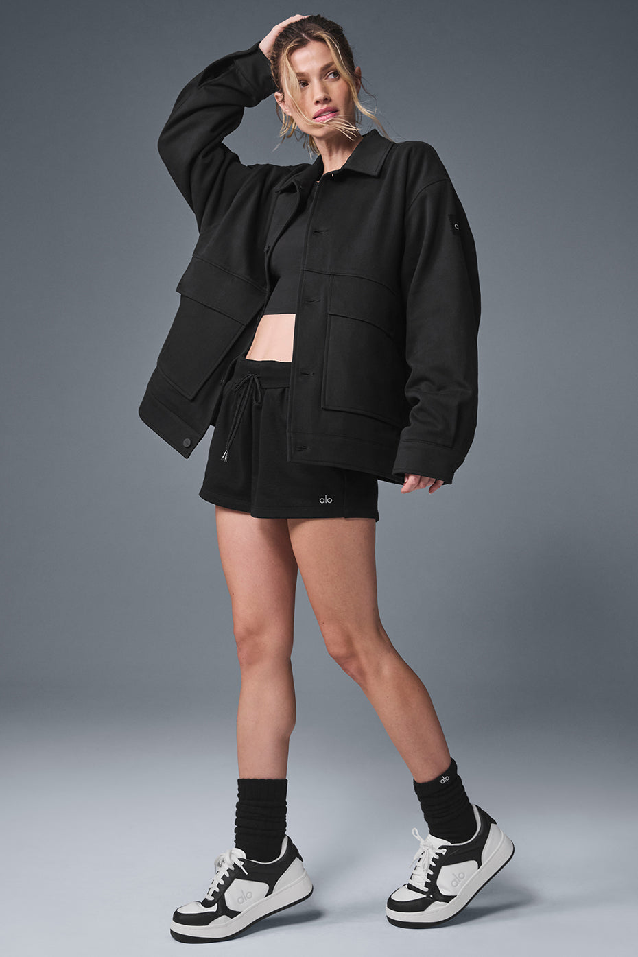 Unisex One Up Zip Jacket — Black