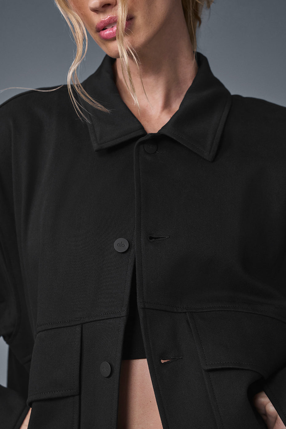 Unisex One Up Zip Jacket — Black