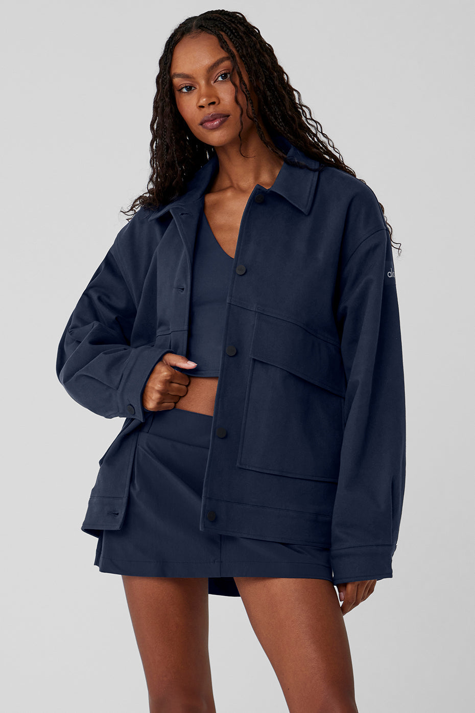 Unisex One Up Zip Jacket — Navy