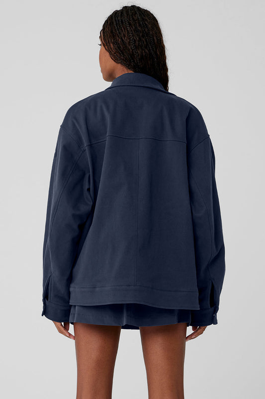 Unisex One Up Zip Jacket — Navy