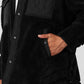 Sherpa Edge Shacket — Black