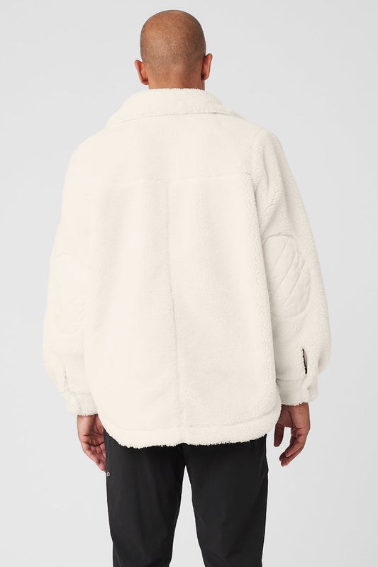Sherpa Edge Shacket — Ivory