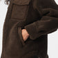Sherpa Edge Shacket — Espresso