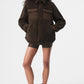 Sherpa Edge Shacket — Espresso