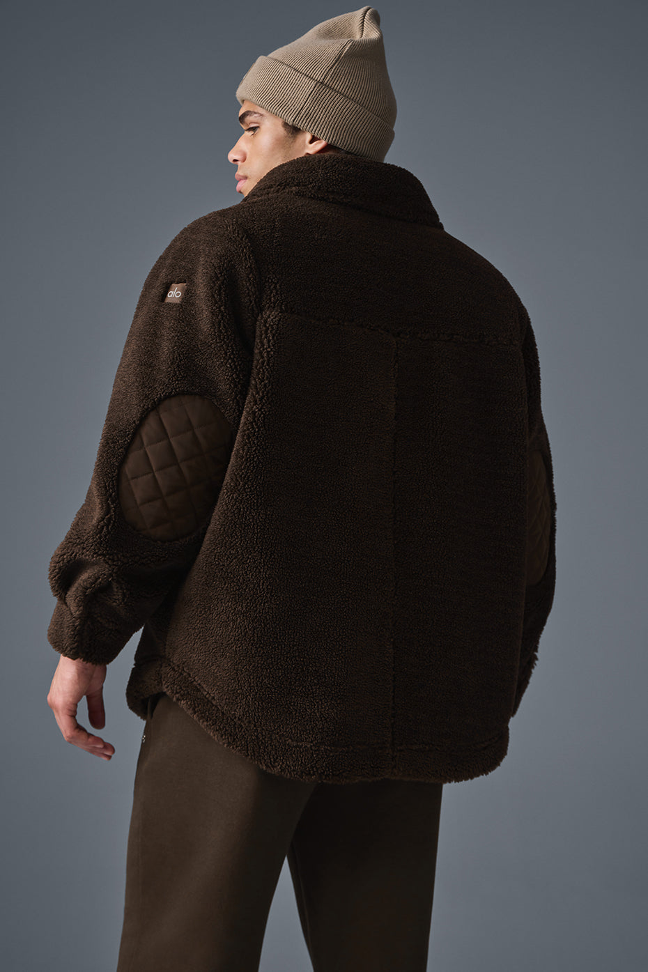 Sherpa Edge Shacket — Espresso