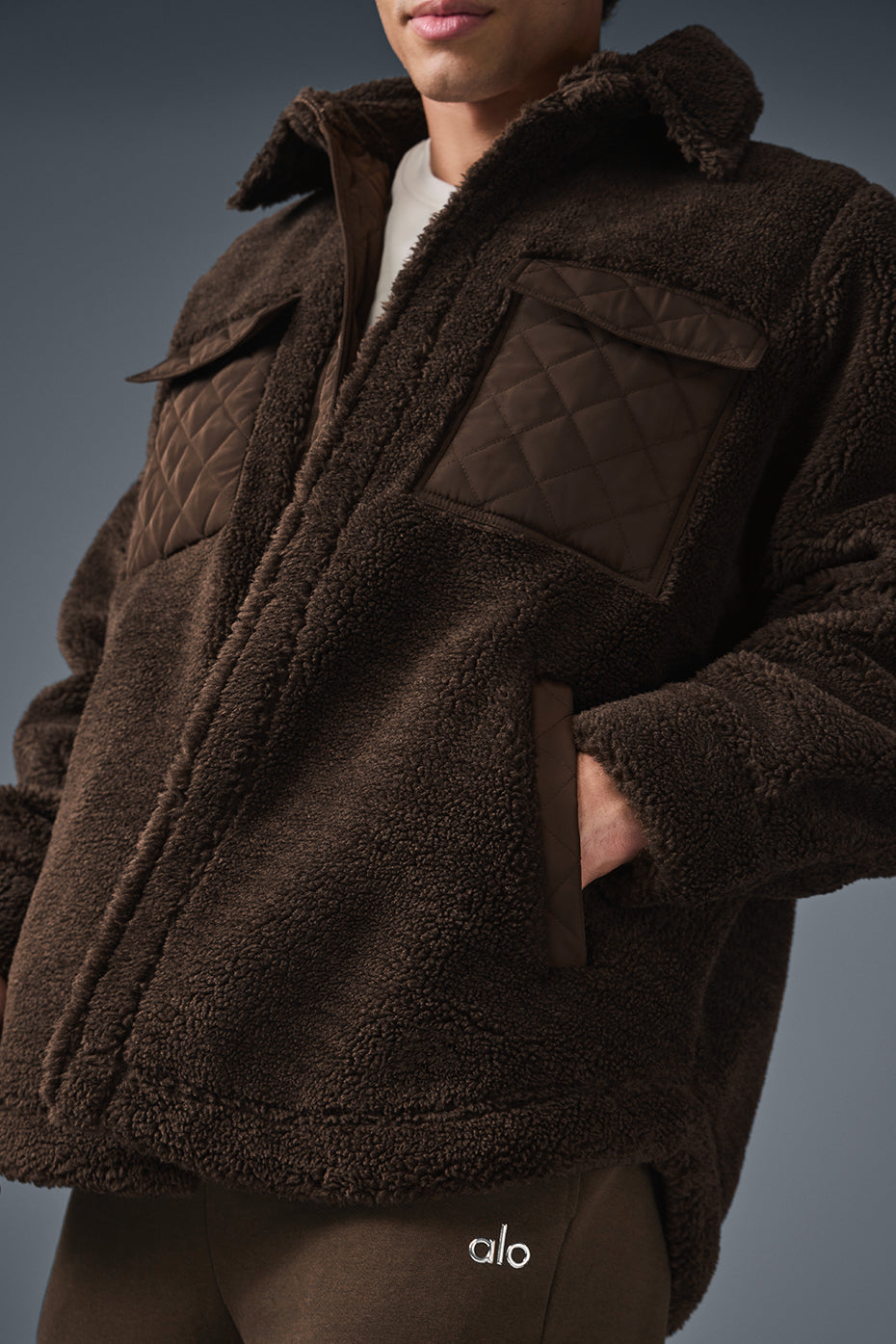 Sherpa Edge Shacket — Espresso