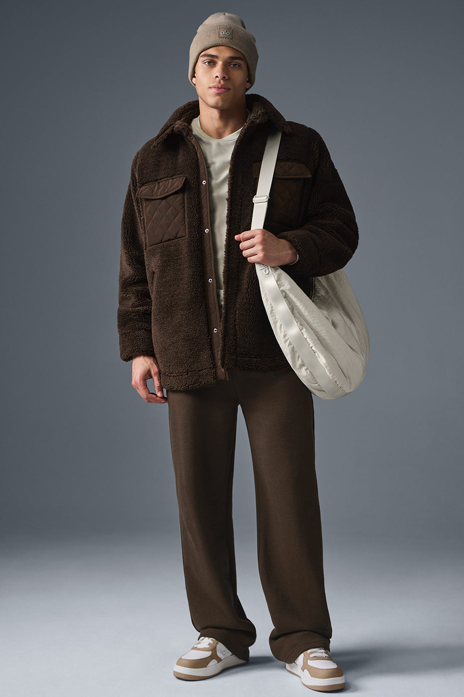 Sherpa Edge Shacket — Espresso
