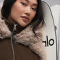 La Premiere Opulent Faux Fur Stunner Zip Jacket — Espresso/Oat
