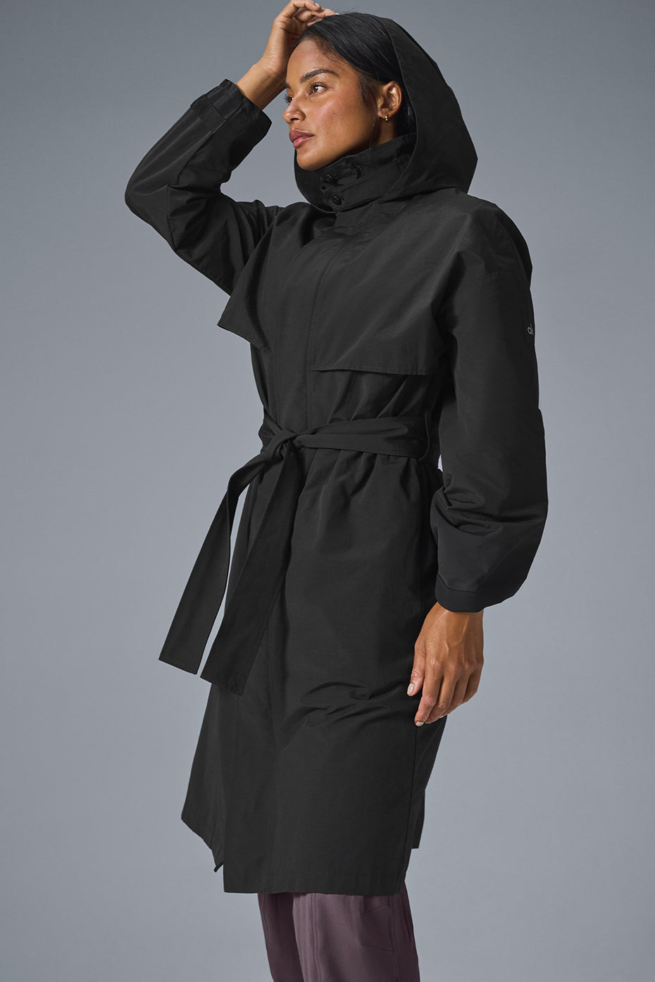 Crinkle On The Move Trench — Black