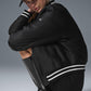 Afterglow Varsity Zip Jacket — Black