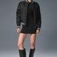 Afterglow Varsity Zip Jacket — Black