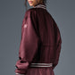 Afterglow Varsity Zip Jacket — Burgundy Truffle