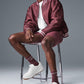 Afterglow Varsity Zip Jacket — Burgundy Truffle