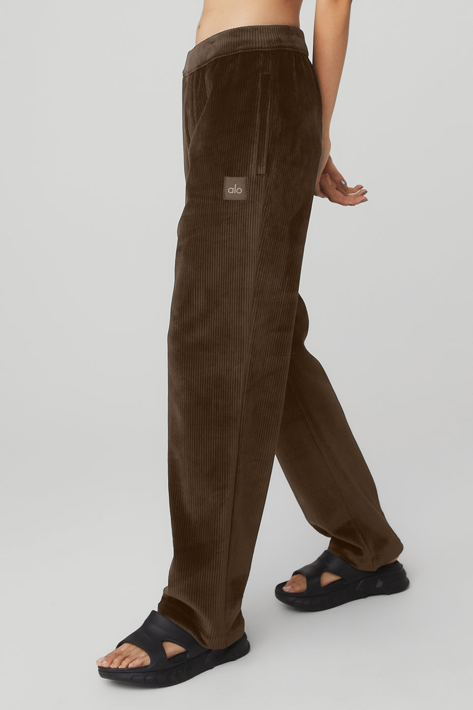 Velour Baller Pant — Espresso