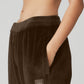 Velour Baller Pant — Espresso