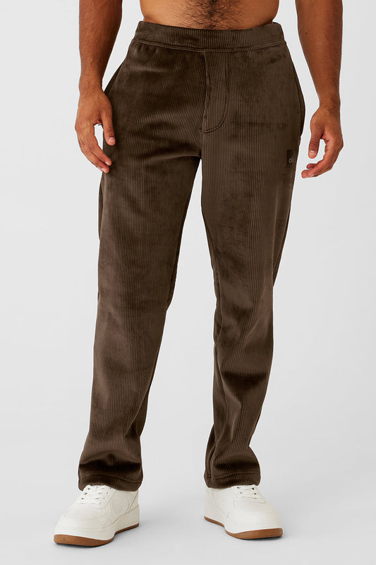 Velour Baller Pant — Espresso