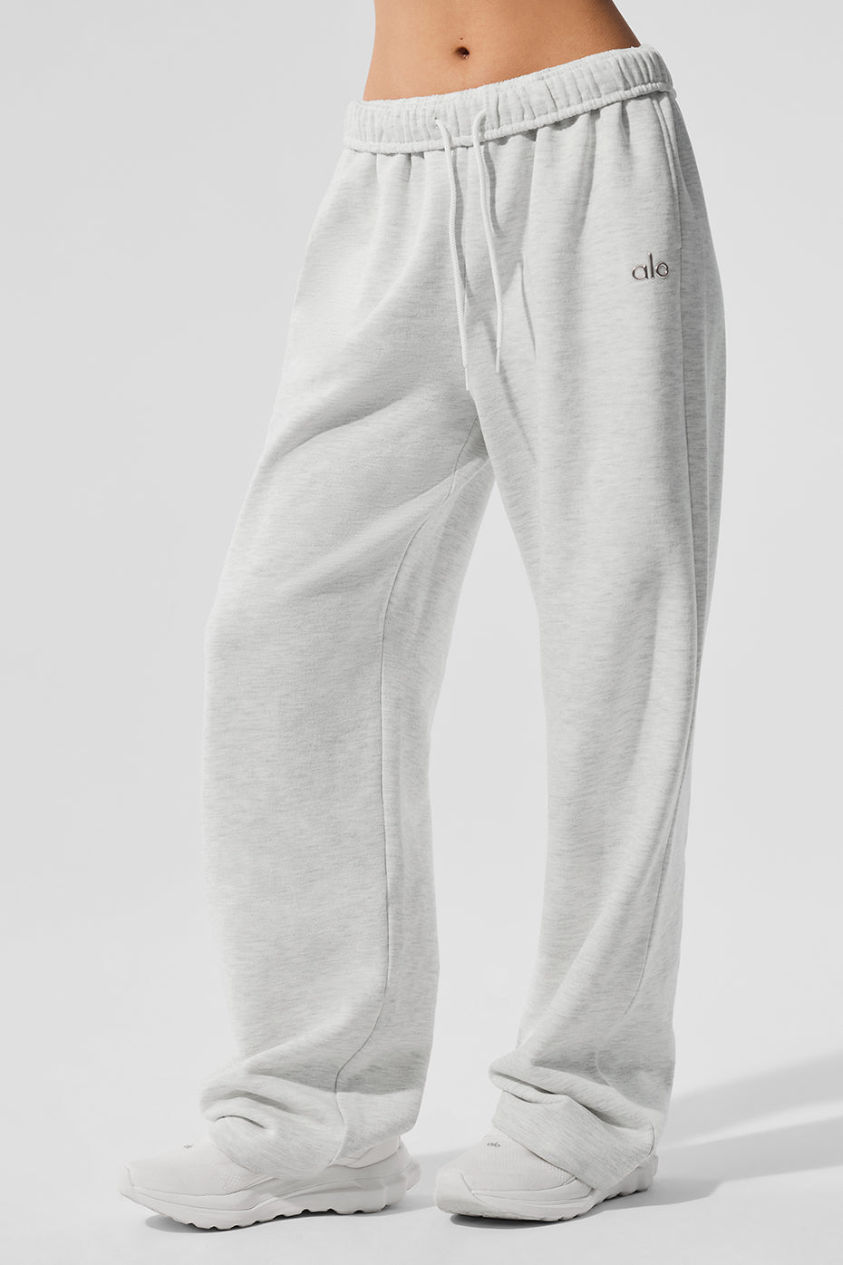 Accolade Straight Leg Joggers — White Heather